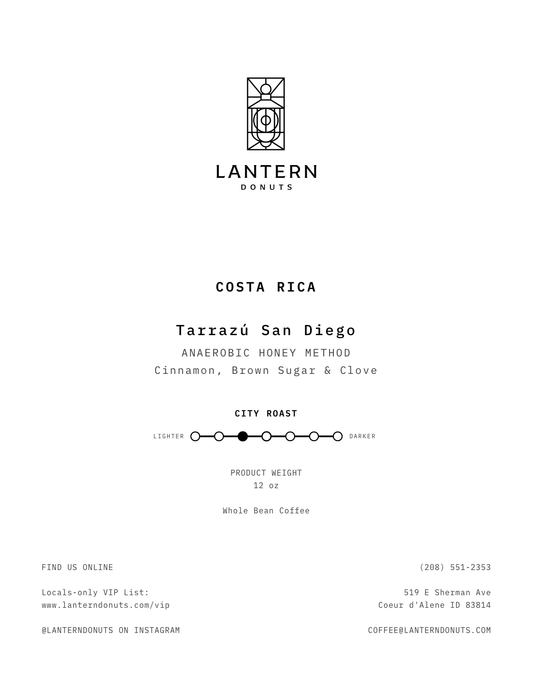 Costa Rica Tarrazú San Diego Anaerobic